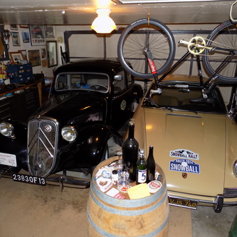 Classic Cars, Workbench, and Bicycle in Home Garage - F1Weekly from San Jose, CA