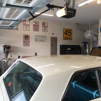 Garage with Classic Car, Road Signs, Tools, and Storage - Patnewkey from Denver, North Carolina