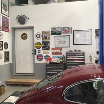 Classic Car Garage Decor with Tool Chests - Dominic's Garage Ma Hall Museum from Macedonia, Ohio