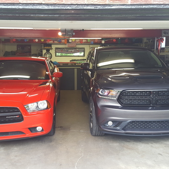 Dodge Cars in Decorated Garage with Racing Signs - Timster from Pittsburgh, Pa