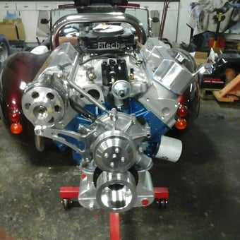High-Performance Engine on Stand in Garage - Bill Emerson from Redding, CA