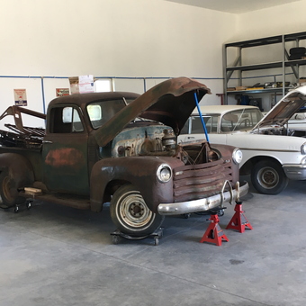 Classic Truck on Jack Stands and Dollies - Jeff from Hudson, CO