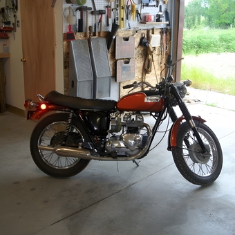 Classic Motorcycle and Organized Garage Tools - Dave from Horton, Kansas