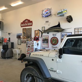 Garage with Neon Signs, Jeep, and Decor - weenie from PRESCOTT, AZ