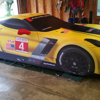 Corvette Racing Car Cover in Garage - BILL from ST. JOHN, INDIANA