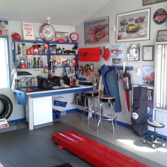 Corvette Themed Garage With Tools and Decor - Dick from Norwich, NY