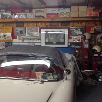 Classic Car Garage with Vintage Decor and License Plates - Phil's from Smithtown, New York