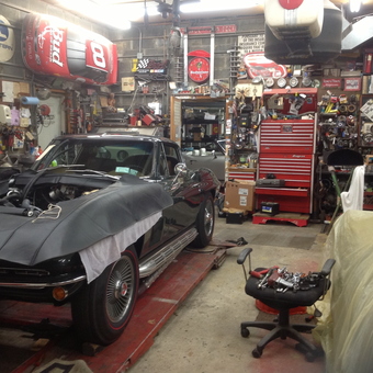 Classic Car Restoration Garage with Tools and Red Tool Chest - Phil's from Smithtown, New York