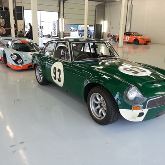 Classic Race Cars in Clean Garage - HolmesRacing from Norwich