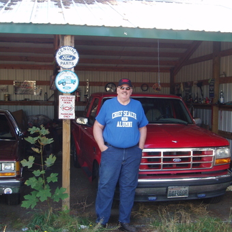 Classic Ford Garage with Vintage Signs - Uncks from Yelm, WA