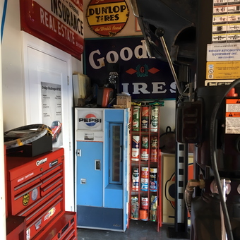 Vintage Garage Decor with Tool Chest and Signs - Maxy from Brantford, Ontario