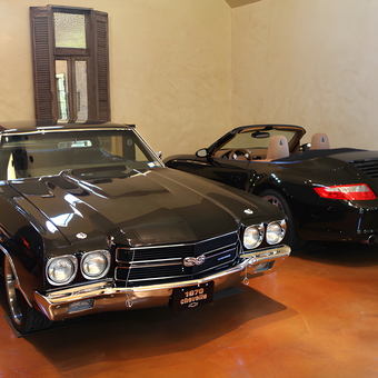 Classic and Modern Black Cars in Clean Garage - David from Dallas, TX