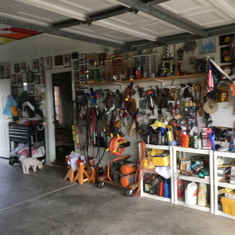 Organized Garage with Tools, Storage Shelves, and Air Compressor - Joe from Golden Valley, AZ