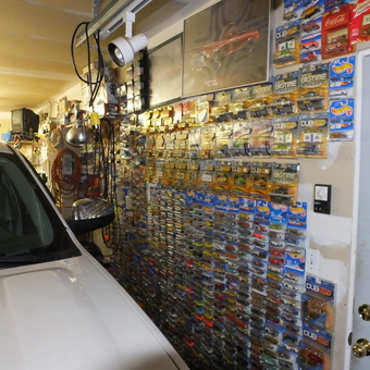 Garage Wall Display with Diecast Cars and Tools - Andy Fisher from Liberty, SC