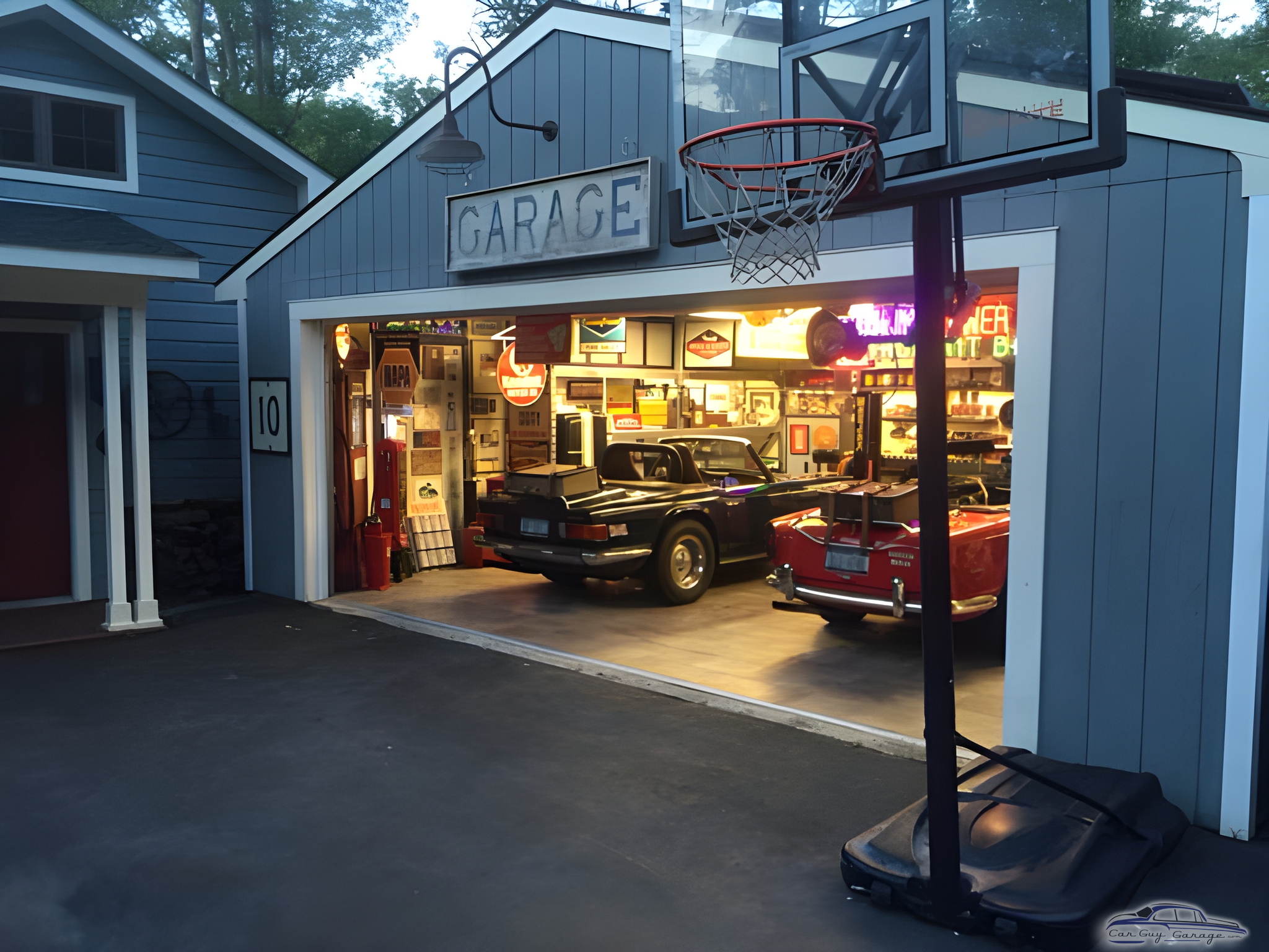 Classic Car Garage with Neon Signs and Decor - Mitchtr25068 from Woodstock, NY