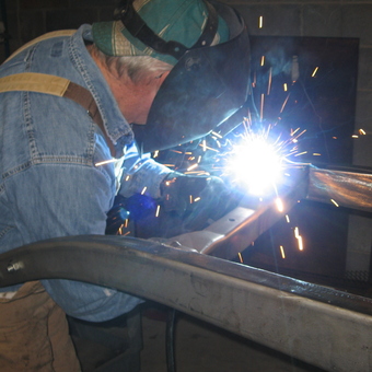 Welding Car Frame in Garage Workshop - Tommy from LYMAN, SC