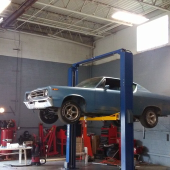 Classic Car on Two Post Lift in Spacious Garage - MC5Fan from Clinton Township, Michigan