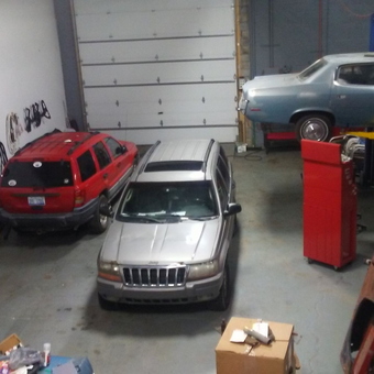 Organized Garage With Lift, Workbenches, and Cars - MC5Fan from Clinton Township, Michigan