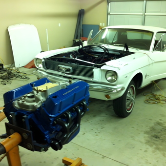 Classic Mustang Restoration with Engine Stand - 6stringtim from Porterville, Ca