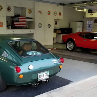 Classic Cars in Organized Garage with Wall Signs - Rex from Lebanon, Indiana