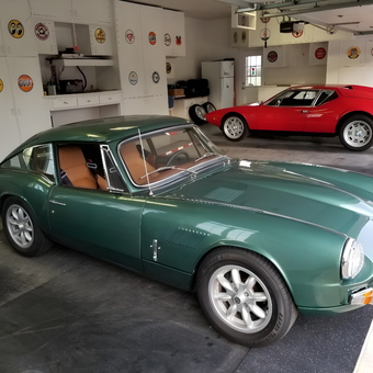 Classic Cars in Organized Garage with Wall Cabinets - Rex from Lebanon, Indiana