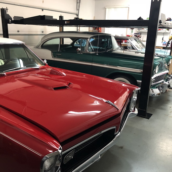Classic Cars and Four Post Lift in Organized Garage - Pat from Collinsville, IL