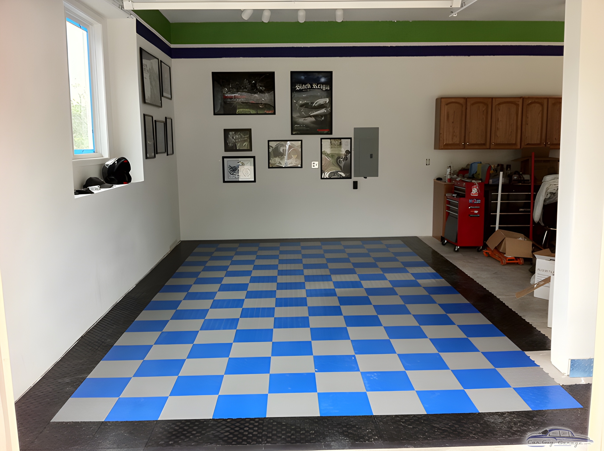 Checkered Garage Floor Tiles and Cabinets - Dr Norad from Colorado Springs, CO