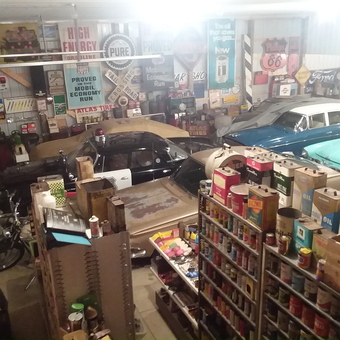 Classic Cars, Vintage Oil Cans, and Retro Signs Displayed - Jim from Avon, MN