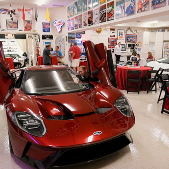 Ford GT in Decorated Garage with Neon Signs - Ford GT from Fresno, CA
