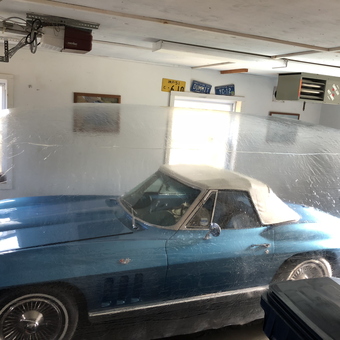 Classic Blue Convertible in Car Bubble Garage - Jimmy Dummitt from Oxford, CT