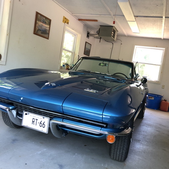 Classic Blue Corvette in Clean Garage - Jimmy Dummitt from Oxford, CT