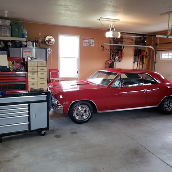 Classic Car and Tool Storage Cabinets in Organized Garage - Steve from Marengo, Iowa