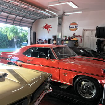 Classic Car Garage with Camaro and Wall Signs - Life's love from Punta Gorda, Florida