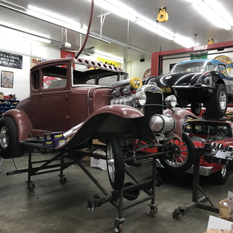 Classic Cars on Lift and Hot Rod Build in Garage - jpelcamino from Arnold, MO