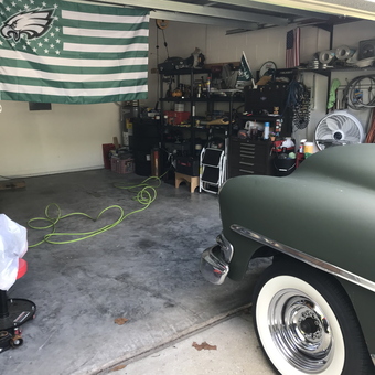 Organized Garage with Shelving, Tools, Classic Car - Philip from Orlando, FL