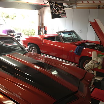Classic Red Cars and Garage Cabinets - John from Bradenton, FL
