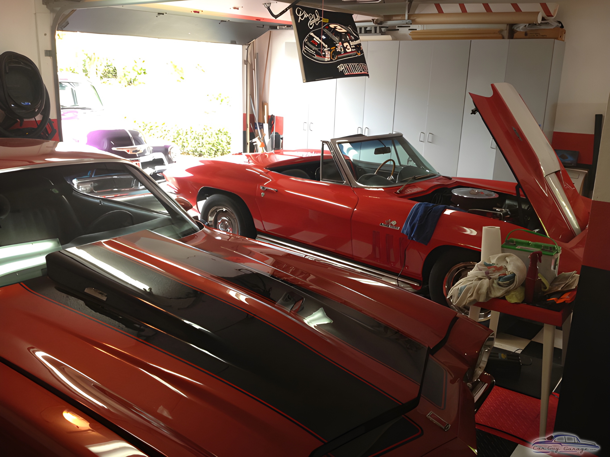 Classic Red Cars and Garage Cabinets - John from Bradenton, FL
