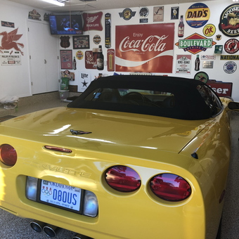 Corvette and Vintage Garage Signs Display - Lloyd from Sapulpa, Ok