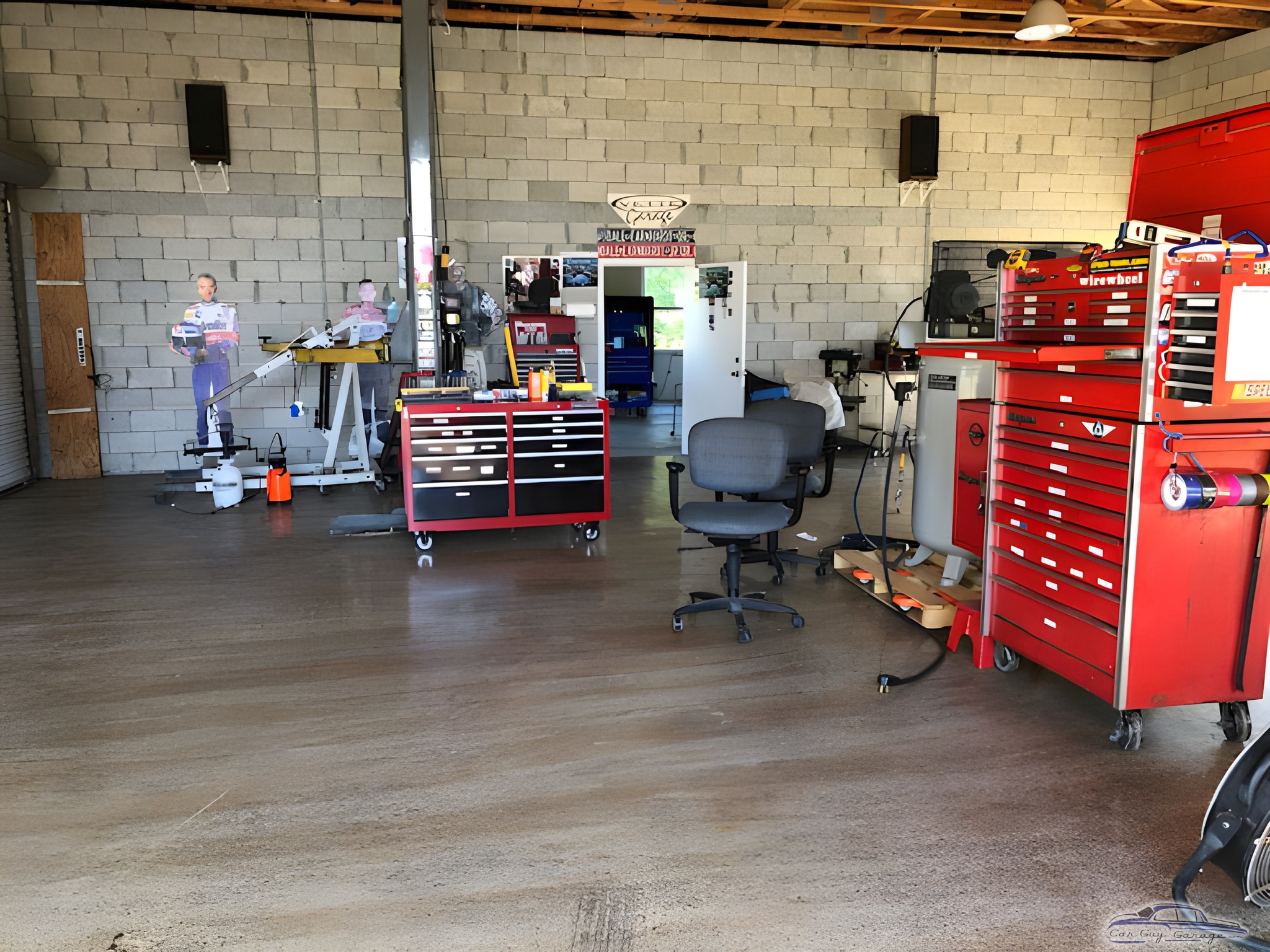 Organized Garage with Red Tool Chests and Workbenches - STAFFORD from VERO BEACH, FL