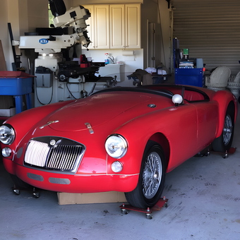 Classic Red Convertible in Well-Equipped Garage - STAFFORD from VERO BEACH, FL