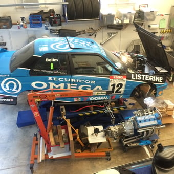 Race Car Restoration Garage with Engine Hoist and Tools - Craig H from Charlotte, NC