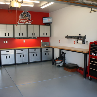 Diamond Plate Cabinets and Red Tool Chest Garage - Duane from Arvada, CO