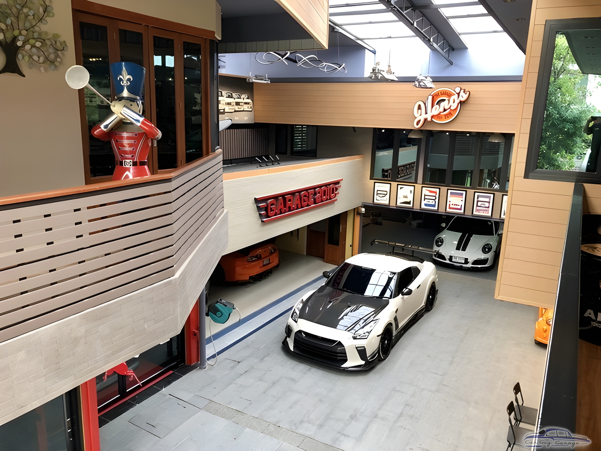 Modern Garage With Sports Cars and Neon Signs - Heng from Bangkok