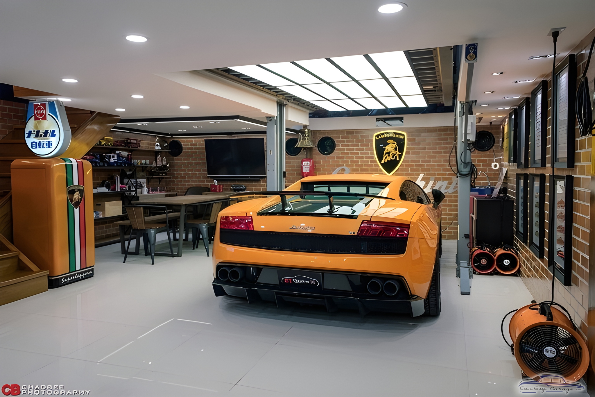 Luxury Lamborghini Garage with Retro Decor - Heng from Bangkok