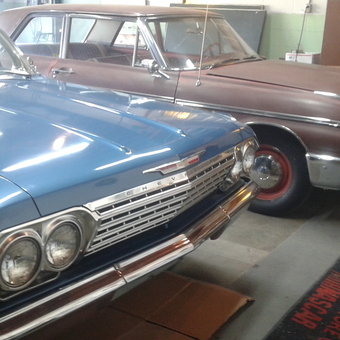 Classic Cars and Garage Stools in Organized Workshop - Rich from Clinton Township, MI