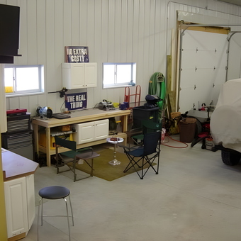 Organized Garage Workspace with Storage Cabinets - Greg from Johnston, IA