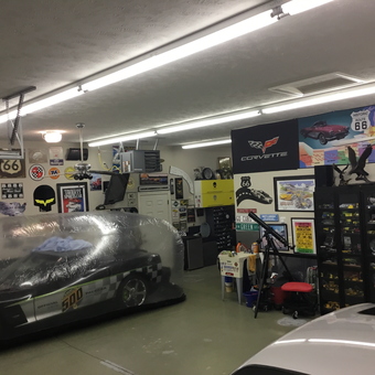 Corvette Garage with Car Capsule and Wall Decor - Patrick from Tuscola, IL