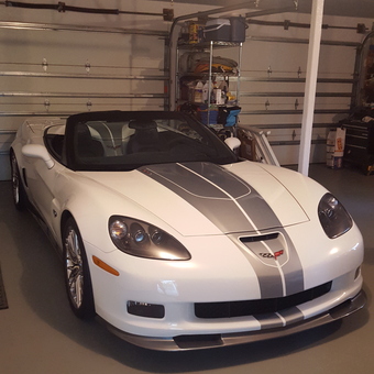 White Corvette Convertible and Organized Garage Shelving - Sal from Port Charlotte, FL