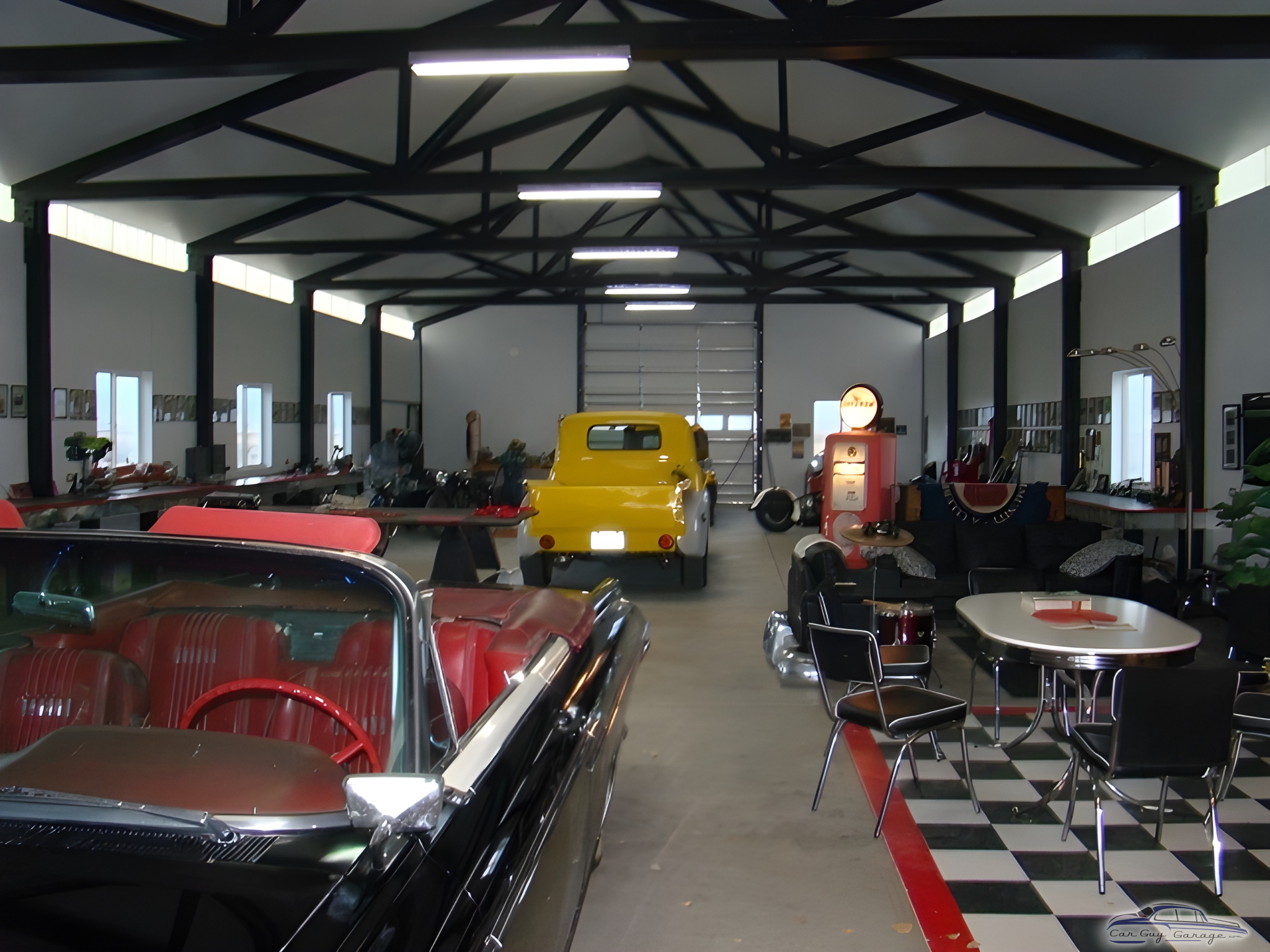 Classic Car Garage with Retro Decor and Gas Pump - Skull from WELLINGTON, NV