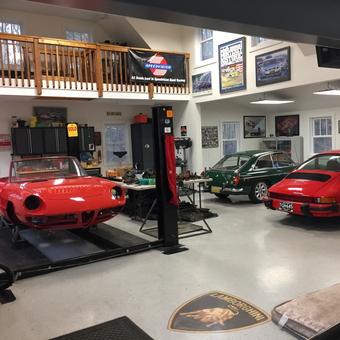 Classic Car Garage with Lifts, Cabinets, and Decor - Marc from MI